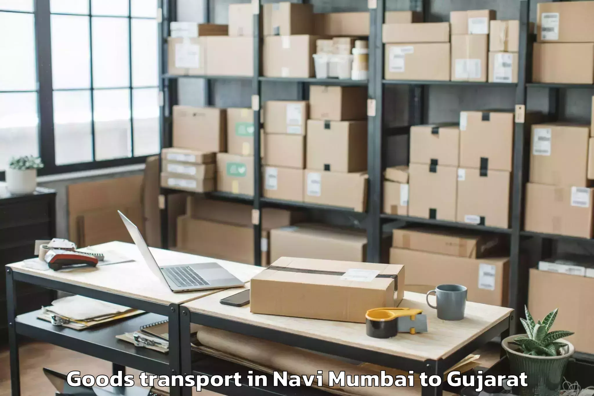 Trusted Navi Mumbai to Thasra Goods Transport